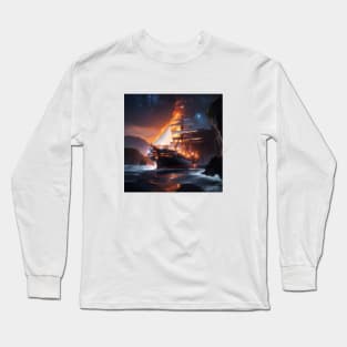 Vintage Ship Vulcan Magma Long Sleeve T-Shirt